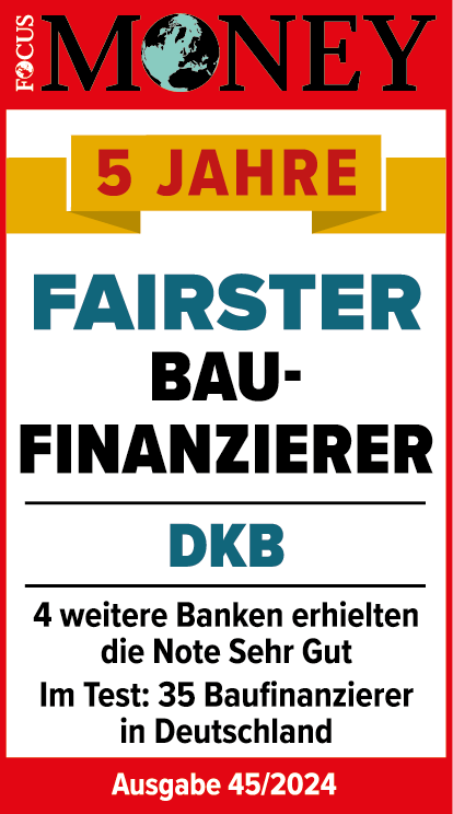 Auzeichnung Focus Money 5 Jahre Fairster Bau Finanzierer